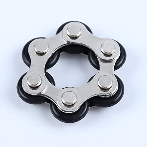 Jancosta 5 Pcs Roller Chain Fidget Toy Stress Relief Steel Bike Chain Fidget Finger Toys for ADD ADHD Anxiety Autism Adults Kids