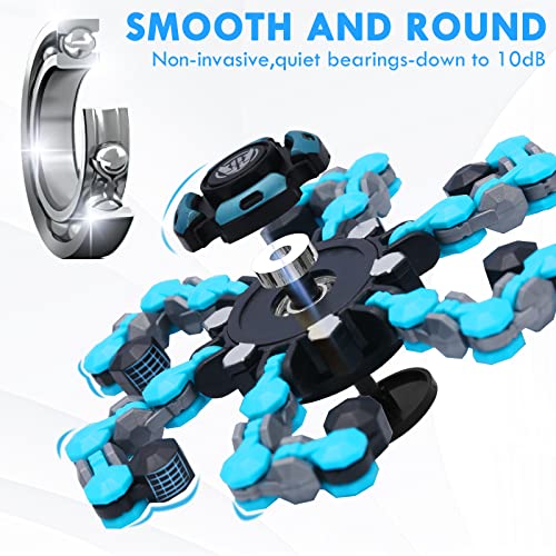 3pcs Transformable Fidget Spinner Toy, Hand Finger Spinner Creative Fingertip Mechanical Gyro for Kids Adults, Funny DIY Fingertip Spin Top Toys, All Ages Sensory Fidget Toys