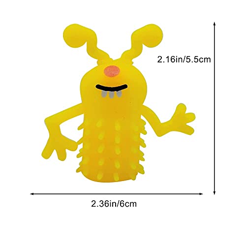 mciskin Monster Finger Puppets,Monster Stretchy Finger Puppets Fidget Toys,Soft Rubber Finger Doll Toys,Halloween Party Favors Finger Role Playing Toys for Kids Goody Bag Filler(8Pcs/Random Color)