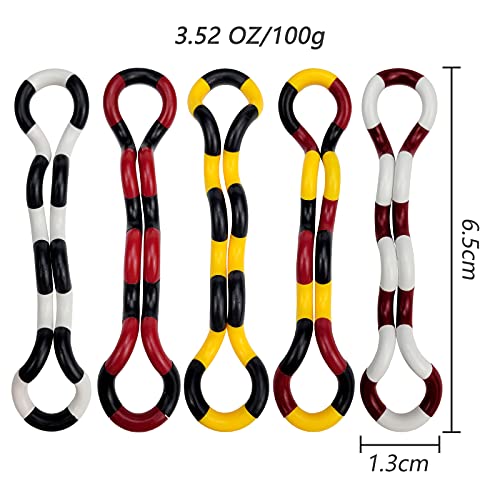 OUOOBEA 5Pcs Stress Relief Fidget Toys,Textured Original Relax toys Fidget Toys,Feeling Winding Fidget Hand Toys Brain Toys for Kids and Adults Special Needs Finger Toys Gift (Color 1)