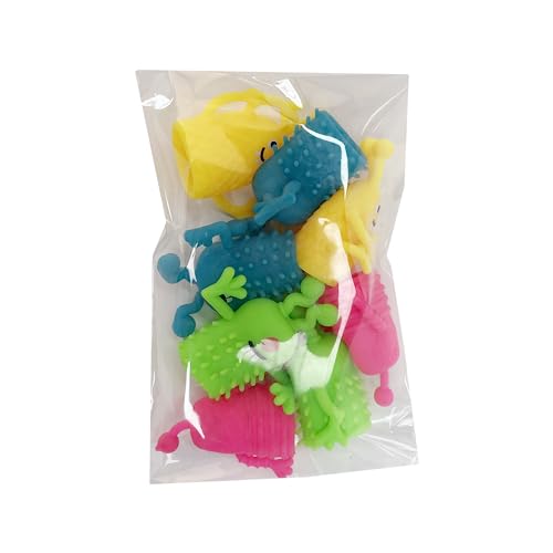 mciskin Monster Finger Puppets,Monster Stretchy Finger Puppets Fidget Toys,Soft Rubber Finger Doll Toys,Halloween Party Favors Finger Role Playing Toys for Kids Goody Bag Filler(8Pcs/Random Color)