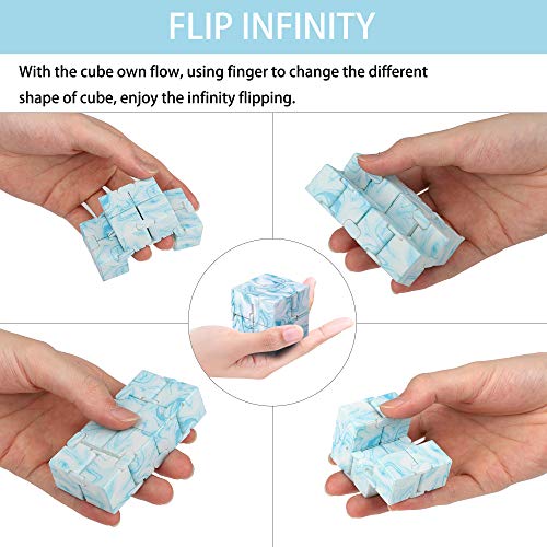 Funxim Infinity Cube Fidget Cube Toy suitable for Adults & Kids, Fidget Finger Toy Stress and Anxiety relief, Killing Time Fidget Toys Infinite Cube suitable for Office Staff