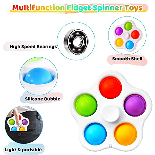 Steemjoey 2 Pack Pop Fidget Toy, Mini Bubble Fidget Popper Stress Toys, Push Poppers Bubble Pop Hand Finger Toy Set, Party Favor Sensory Fidget Pack Bulk Kit Box Kids Adults