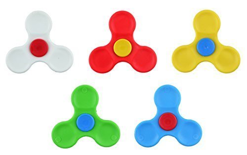 Henbrandt 12 x Mini Finger Spinners Kids Party Bag Fillers Pinata Toys Assorted Colours,Multicolor,6.5 centimeters