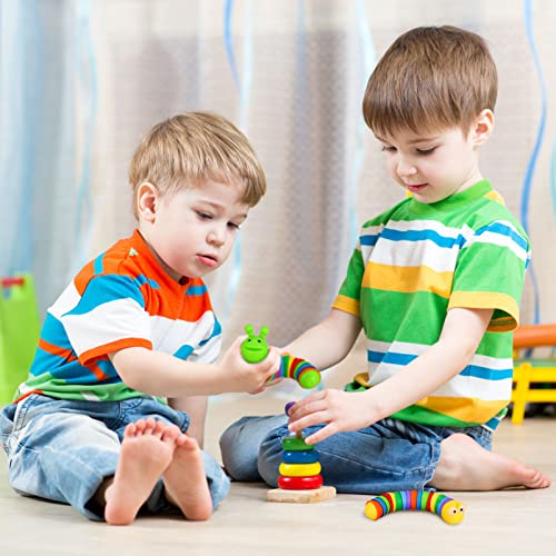 Dacitiery 2Pcs Fidget Slug Toy Articulated Fingers, Realistic 3D Printed Sensory Slug Fidget Toy, Crawling Sensory Toy Stress Relief Toy for Kids Adults