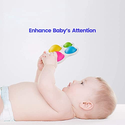 ZINBLE Fidget Toys Pop It Set, Babies Autism Sensory Toy for Brain Development, Stress Relief Pop It Bubbles Digits Fidget Toys for Kids Adults Toddlers Learning with Finger Fiddle (5 Pop it Bubbles)