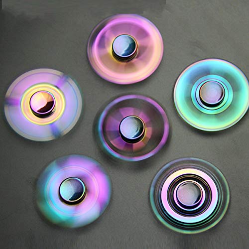 Cool Fidget Spinner Toy Metal For Kids Adults, Small Finger Hand Spinner Gadget Desk Toy Spinning Top Focus Party Favors Stocking Stuffer Fidget Pack Fingertip Gyro For Stress Relief Anti Anxiety Gift