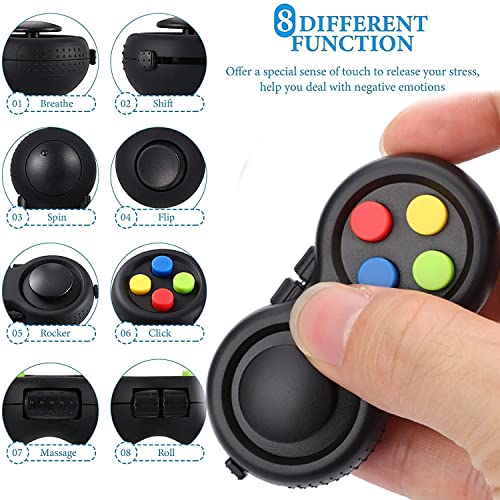 Fidget Toy Pack Hammer Fidget Spinner Fidget Pad Controller Infinity Cube for Kids Adults, Metal Finger Hand Spinners Sensory Toys Stress Anxiety Relief Birthday Gift (4 Pack)