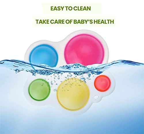 ZINBLE Fidget Toys Pop It Set, Babies Autism Sensory Toy for Brain Development, Stress Relief Pop It Bubbles Digits Fidget Toys for Kids Adults Toddlers Learning with Finger Fiddle (5 Pop it Bubbles)