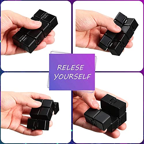 Fidget Toy Pack Hammer Fidget Spinner Fidget Pad Controller Infinity Cube for Kids Adults, Metal Finger Hand Spinners Sensory Toys Stress Anxiety Relief Birthday Gift (4 Pack)