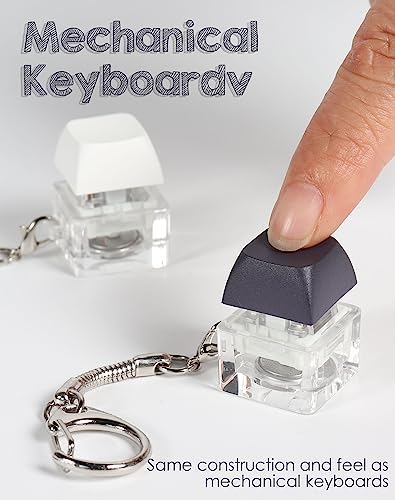 Yiran Fidget Toys Keyboard with LED Light, 2pcs Fidget Keyboard Keychain Stress Relief Toys for Adults Kids, Finger Keyboard Keychain Fidget Toys, Desk Toys, ADHD Toys,Sensory Toys,Gift for Boys Girls