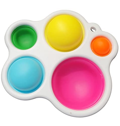 ZINBLE Fidget Toys Pop It Set, Babies Autism Sensory Toy for Brain Development, Stress Relief Pop It Bubbles Digits Fidget Toys for Kids Adults Toddlers Learning with Finger Fiddle (5 Pop it Bubbles)
