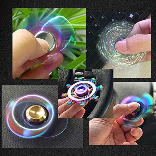 Cool Fidget Spinner Toy Metal For Kids Adults, Small Finger Hand Spinner Gadget Desk Toy Spinning Top Focus Party Favors Stocking Stuffer Fidget Pack Fingertip Gyro For Stress Relief Anti Anxiety Gift
