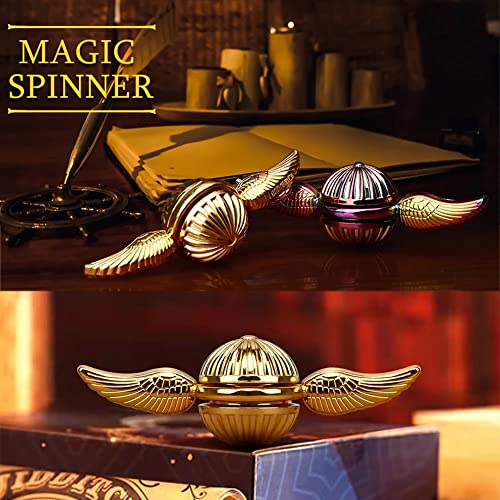 Golden Snitch Fidget Hand Spinner for Kids & Adults, Fidget & Finger Toys for Stress Anxiety Relief, Metal Sensory Spinner Perfect Stress Ball for adhd, Fidget Calming Toys for School, Home, Office