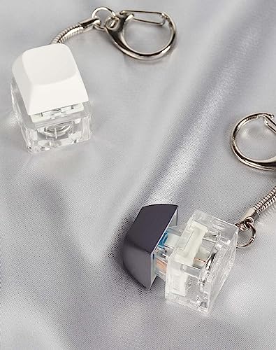 Yiran Fidget Toys Keyboard with LED Light, 2pcs Fidget Keyboard Keychain Stress Relief Toys for Adults Kids, Finger Keyboard Keychain Fidget Toys, Desk Toys, ADHD Toys,Sensory Toys,Gift for Boys Girls