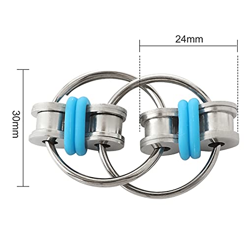 Milaloko 10 Pack Flippy Chain Fidget Finger Sensory Toys for Kids Adults Stress and Anxiety Relief