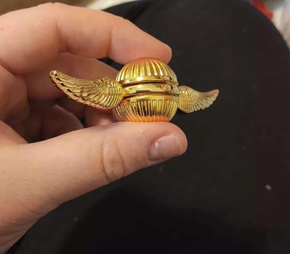 Golden Snitch Fidget Hand Spinner for Kids & Adults, Fidget & Finger Toys for Stress Anxiety Relief, Metal Sensory Spinner Perfect Stress Ball for adhd, Fidget Calming Toys for School, Home, Office