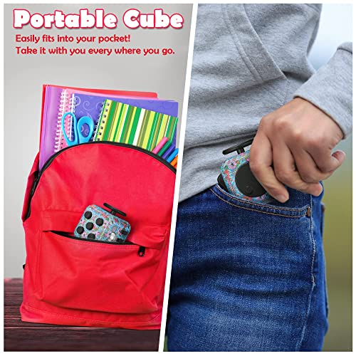 MarckersHome Fidget cube & keychain Bubble Toy Pop Fidget pack Fidget Toys Set 6 Sides Sensory Cube with Click Ball Killing Time Finger Toy Anxiety Relief Stress Gift for Kids&Adults