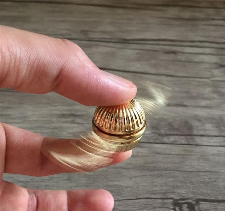 Golden Snitch Fidget Hand Spinner for Kids & Adults, Fidget & Finger Toys for Stress Anxiety Relief, Metal Sensory Spinner Perfect Stress Ball for adhd, Fidget Calming Toys for School, Home, Office