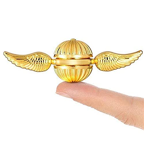 Golden Snitch Fidget Hand Spinner for Kids & Adults, Fidget & Finger Toys for Stress Anxiety Relief, Metal Sensory Spinner Perfect Stress Ball for adhd, Fidget Calming Toys for School, Home, Office