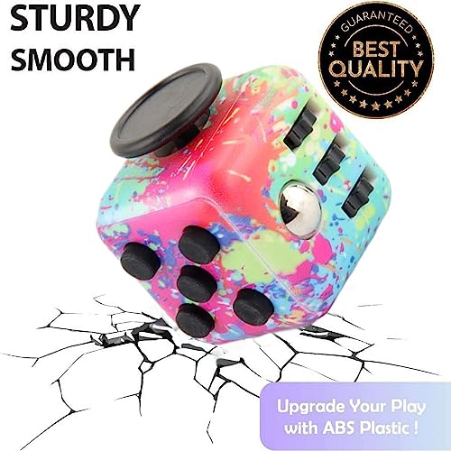 Steemjoey 2 PCS Fidget Toy Set, Fidget Pad, Fidget Toy Cube Sensory Toy Relieves Stress and Anxiety Toys Finger Toy Office Classroom Toy Gift for ADD, ADHD, Autism, Adults, Kids (Colour)