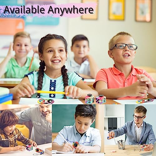 Steemjoey 2 PCS Fidget Toy Set, Fidget Pad, Fidget Toy Cube Sensory Toy Relieves Stress and Anxiety Toys Finger Toy Office Classroom Toy Gift for ADD, ADHD, Autism, Adults, Kids (Colour)