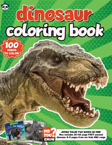 Dinosaur Colouring Book: 100 page dinosaur book for children (Colour Learn & Play with Pirate Panda Colouring Books)