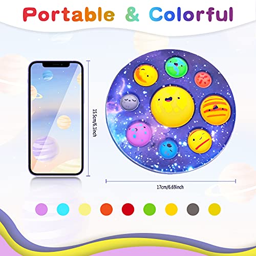 vita dennis Popping Its Fidget Toy,Planetary Finger Push Bubble,Eight Planets Sensory Fidget Toys for Kids and Adults,Autism Special Needs Relieve Stress and Anxiety