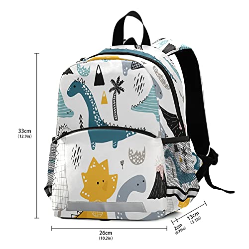 Kids Backpack Dino Scandinavian Style Kindergarten School Bag for Toddler Girls Boys