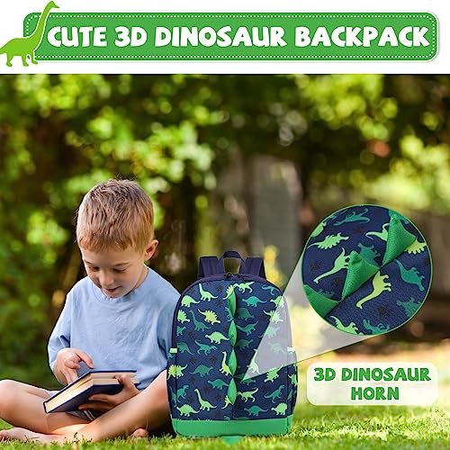 Toddler Backpacks,VASCHY 11.5L Cute Dinosaur Kids Backpack for Boys Water Resistant Children's Backpack for 2 to 5 Years Old School Bag for Kindergarten Daycare with Chest Strap and Side Pocket(Green)