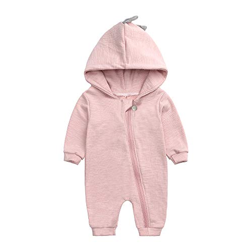 Kids Tales Baby Boys Girls Dinosaur Hoodie Romper Toddler Long Sleeve Zipper Jumpsuits One Piece Outfit
