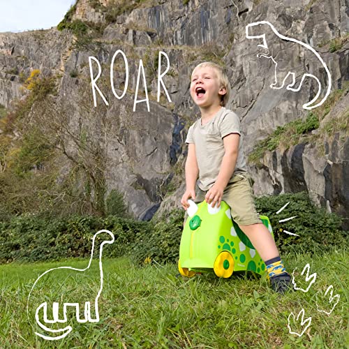 Trunki Children’s Ride-On Suitcase and Kid's Hand Luggage: Dudley the Dinosaur (Green)