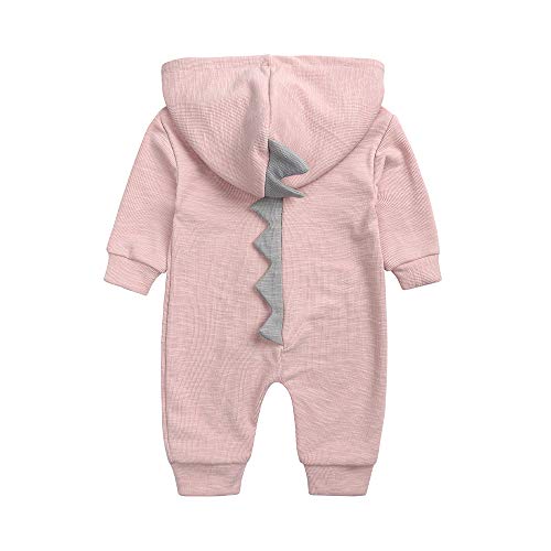 Kids Tales Baby Boys Girls Dinosaur Hoodie Romper Toddler Long Sleeve Zipper Jumpsuits One Piece Outfit
