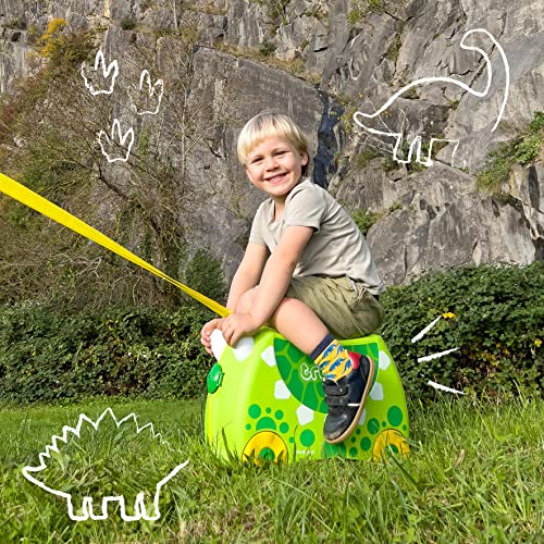 Trunki Children’s Ride-On Suitcase and Kid's Hand Luggage: Dudley the Dinosaur (Green)