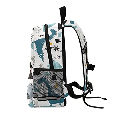Dino Scandinavian Style Kids Backpack for Toddlers, Small Dinosaur Backpack for Kids School Travel Bag Picnic Meal Bag for Boys Girls