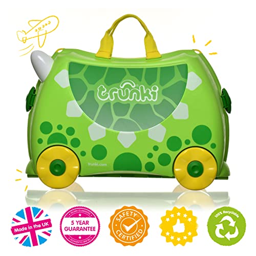 Trunki Children’s Ride-On Suitcase and Kid's Hand Luggage: Dudley the Dinosaur (Green)