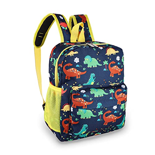 Kids Backpack, Dinosaur Backpack School Backpack Bags Children's Rucksack with Water Bottle Pockets Toddler Nursery Kindergarten Preschool Bookbag for 2-6 Years Old Boy Kids