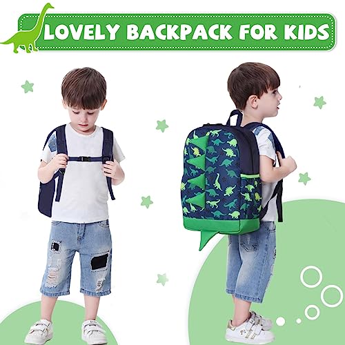 Toddler Backpacks,VASCHY 11.5L Cute Dinosaur Kids Backpack for Boys Water Resistant Children's Backpack for 2 to 5 Years Old School Bag for Kindergarten Daycare with Chest Strap and Side Pocket(Green)
