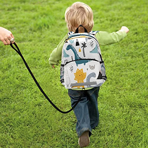 Kids Backpack Dino Scandinavian Style Kindergarten School Bag for Toddler Girls Boys