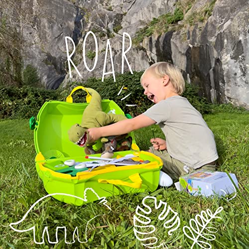 Trunki Children’s Ride-On Suitcase and Kid's Hand Luggage: Dudley the Dinosaur (Green)