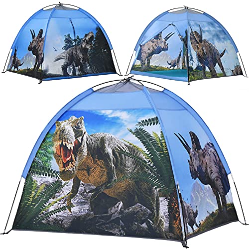 Ai-Uchoice Dinosaur Tent for Kids with Real Dinosaur Theme Kids Play Tent, Outdoor and Indoor Tent for Kids, Dinosaur Toys for Boys & Girls to Have Fun (bright dinosaur)