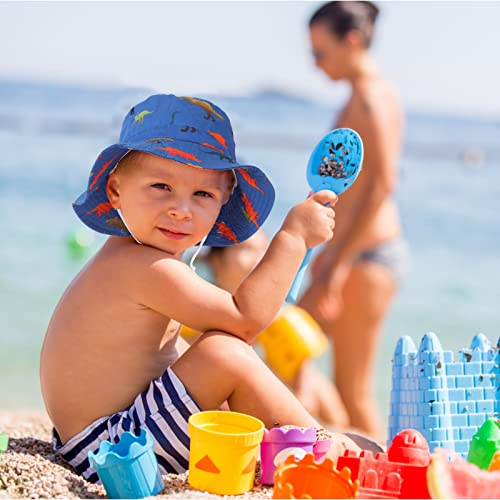 JUPSK Kid's Bucket Hat,Unisex Child Summer Hat Dinosaur Hat Children's Sun Hat Beach Hat Courtyard Play Hat UV Protection Hat Soft Portable Foldable Cap Multicoloured