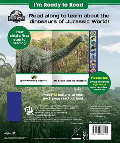 Jurassic World Im Ready To Read Sound Book