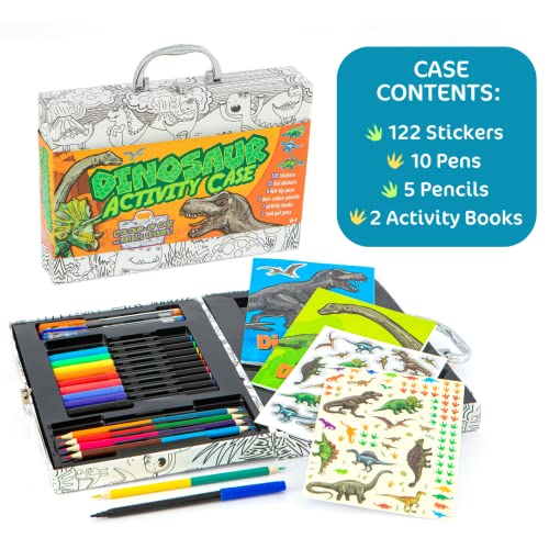 Dinosaur Activity Case | Dinosaur Activity Book | Dinosaur Stickers |Dinosaur Toys | Dinosaur Gifts for Boys | Dinosaur Play Sets | Kids Activities