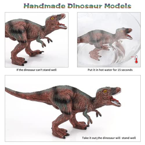 Innoocool Dinosaur Toys for Kids 3 Years Old and Up, Educational Realistic Dinosaur Figures with Activity Play Mat and Trees, Great Gifts for Boys and Girls Including 9 Big Dinosaur Figures