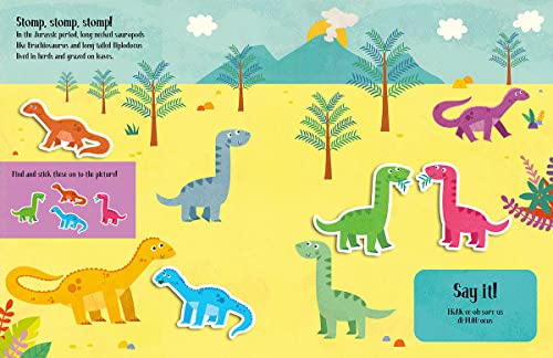 Felt Stickers Dinosaur Play Scene Book: 1