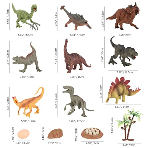 WNIM Dinosaur Toys for Kids Park Play Mat Rug ,Dinosaur Sets Gift Includes Dinosaurs and Play mat Rug for Kids Boys and Girls 3 Years and up.