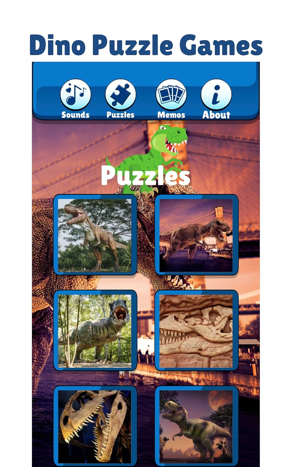 T-Rex Games Dinosaur For Kids Free 🦖: Jurassic World Games