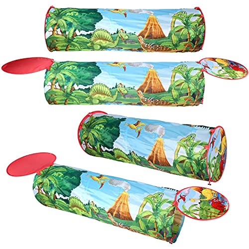SOKA Play Tunnel Green Pop Up Dino Dinosaur Indoor or Outdoor Garden Play Tent for Kids