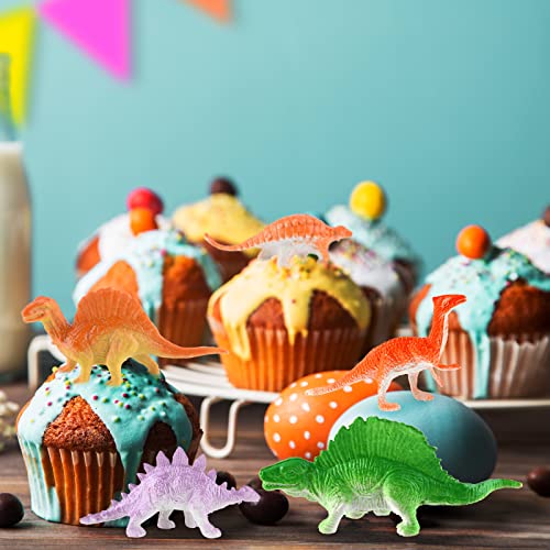 ELECLAND 39 PCS Mini Dinosaur Figures Toy for Kids Dinosaur Play Set Dinosaur Cupcake Toppers for Boys Girls Birthday Party Favors Baby Shower Party Decorations